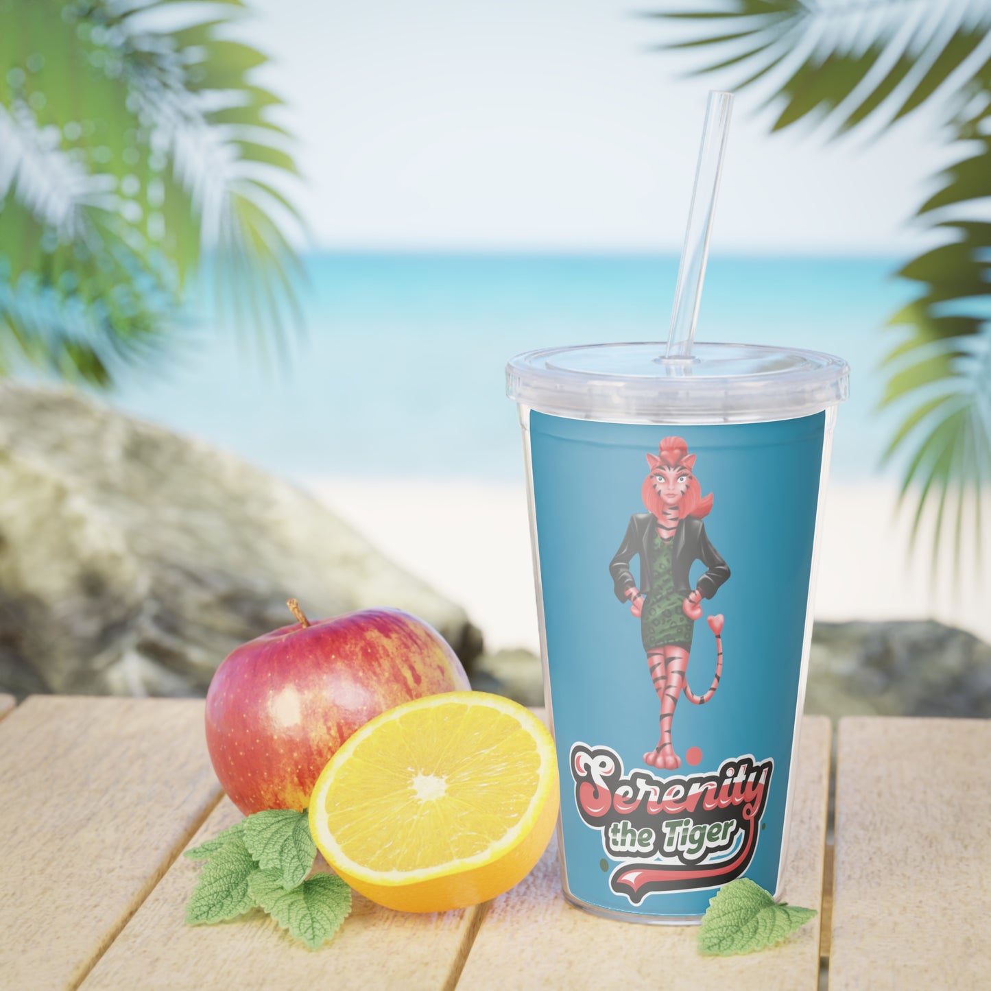 Serenity Plastic Tumbler with Straw