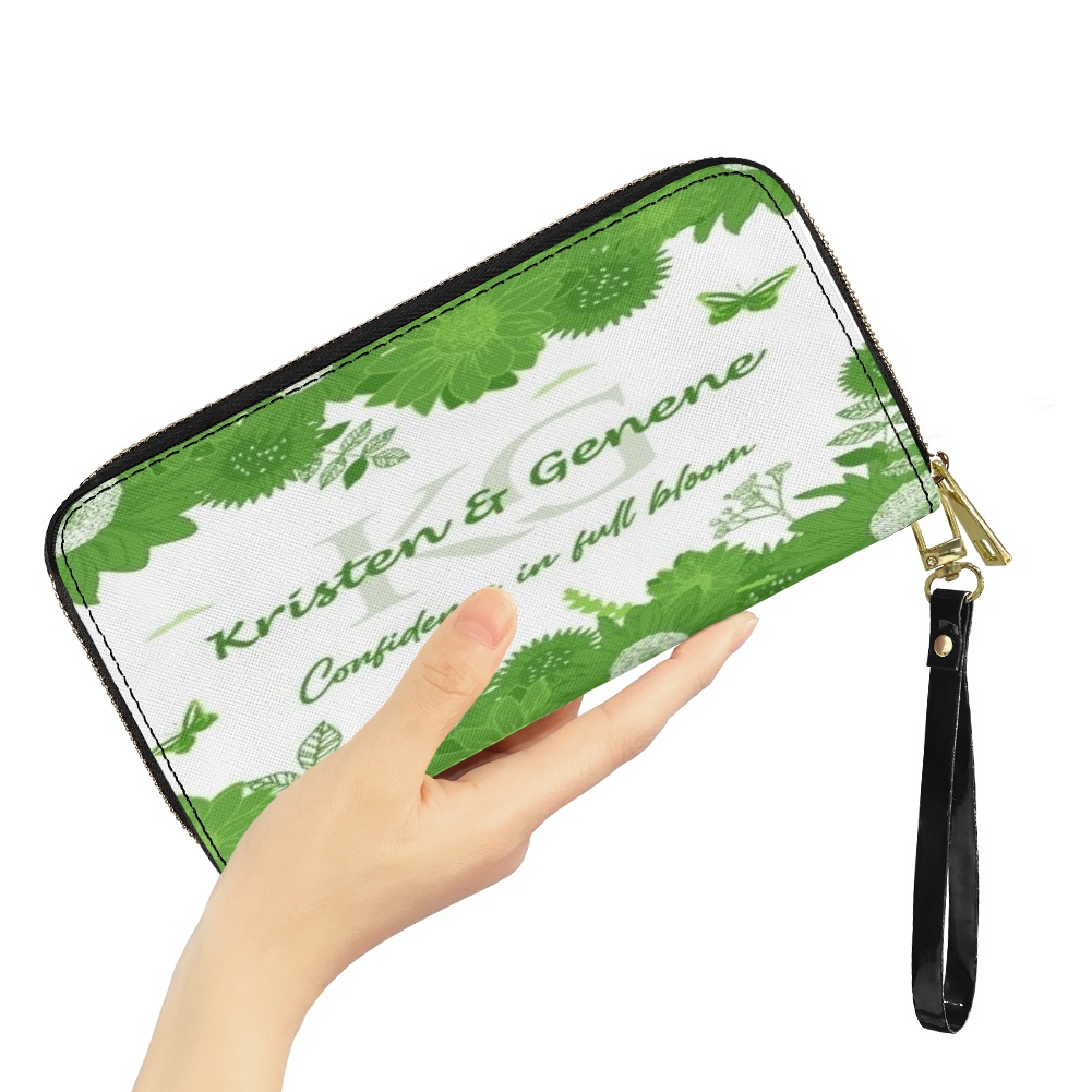 K & G original Kelly Green and white Floral Bag w/Wallet