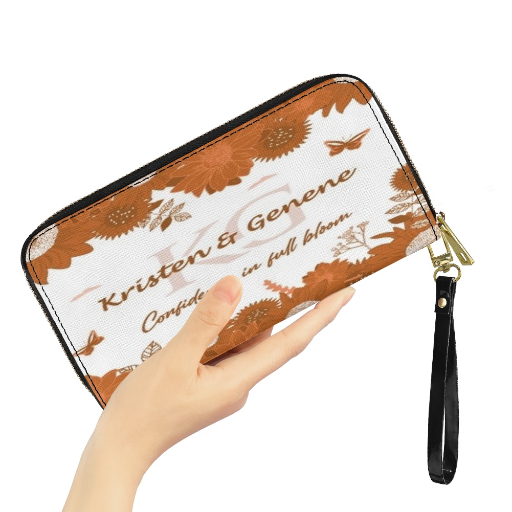 K & G original Burnt Orange and white Floral Bag w/Wallet
