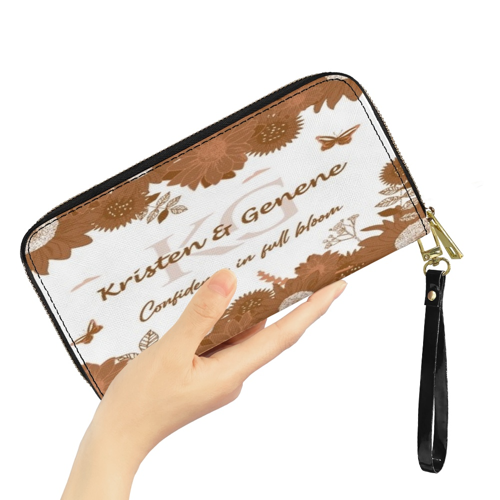 K & G original Brown and white Floral Bag w/Wallet