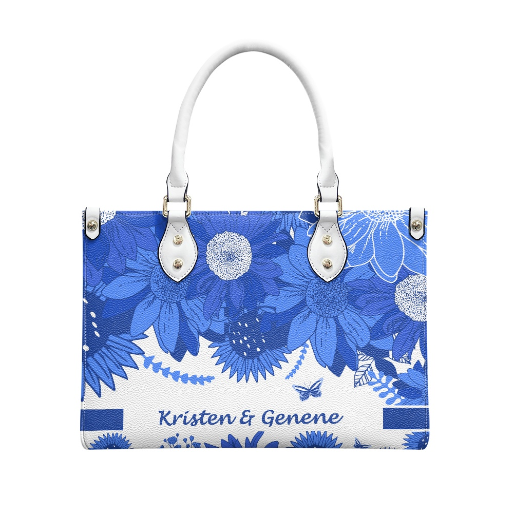Royal Blue & White Signature Bag – Effortless Elegance