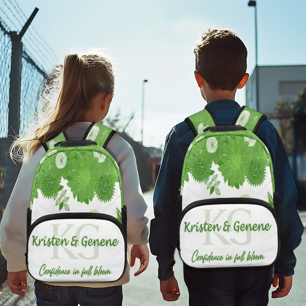 K & G original Kelly Green and white Backpacks