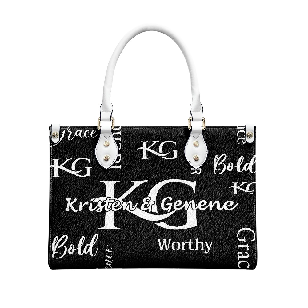 K & G Black/White Confidence Dress with a Handbag