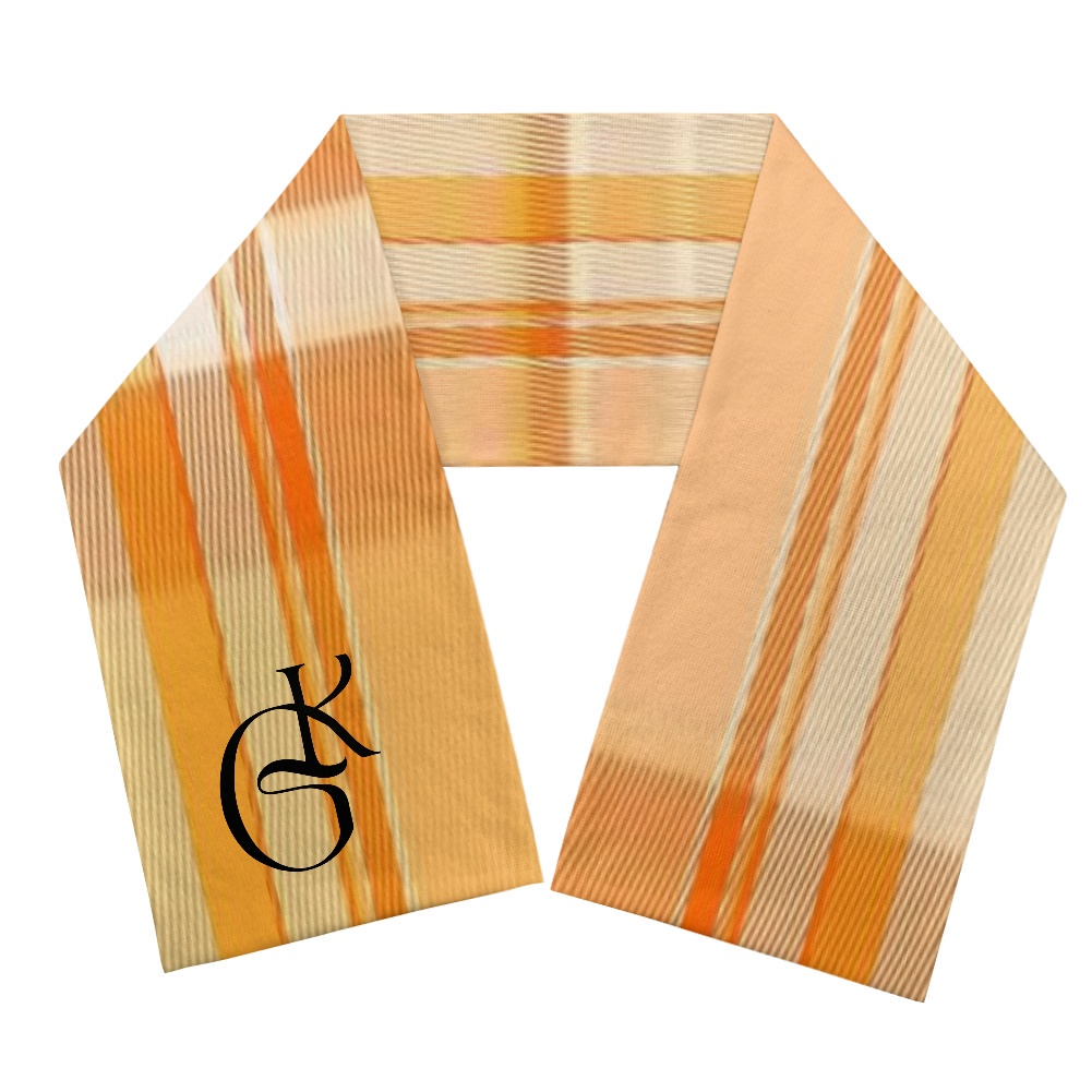 Orange and Tan plaid jacket with beanie and or Scarf