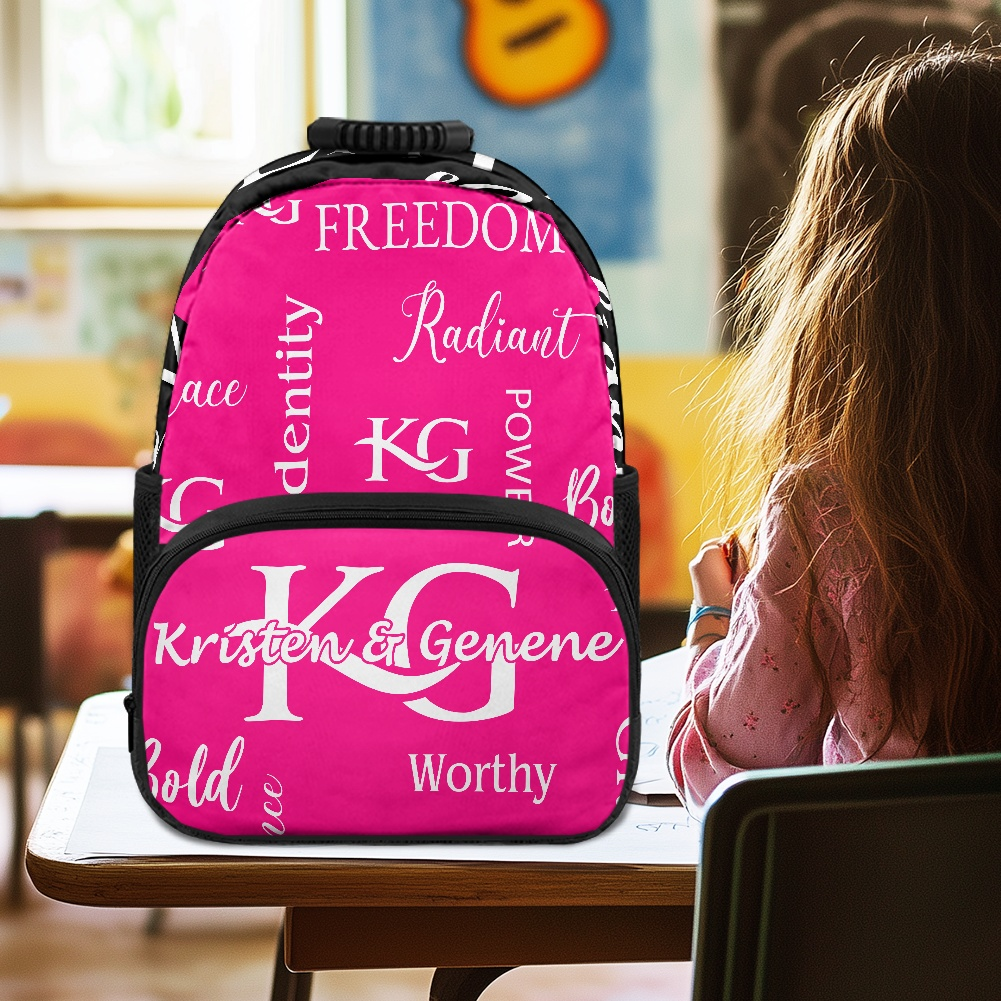 Pink and Black Power backpack