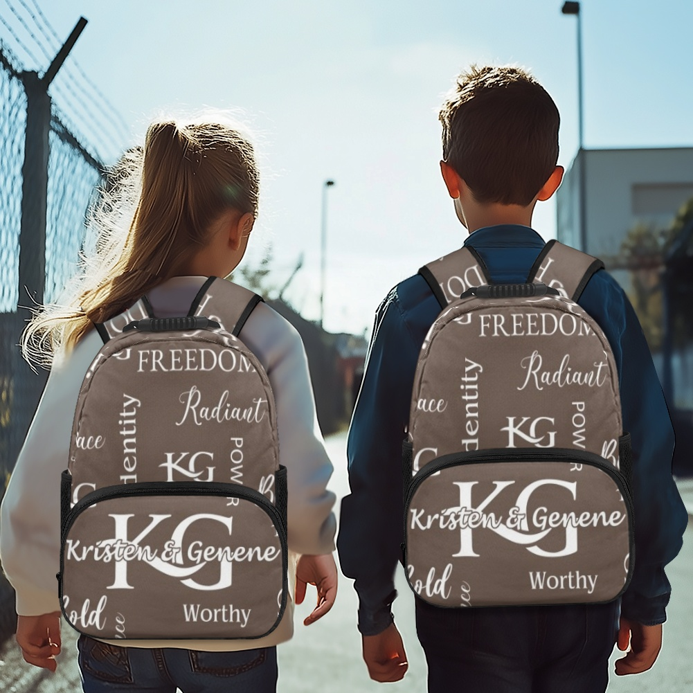 Brown with White Print K & G Grace Backpack