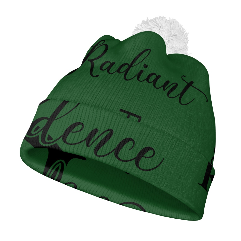 K & G Hunter Green and Black jacket and Beanie Confidence Set