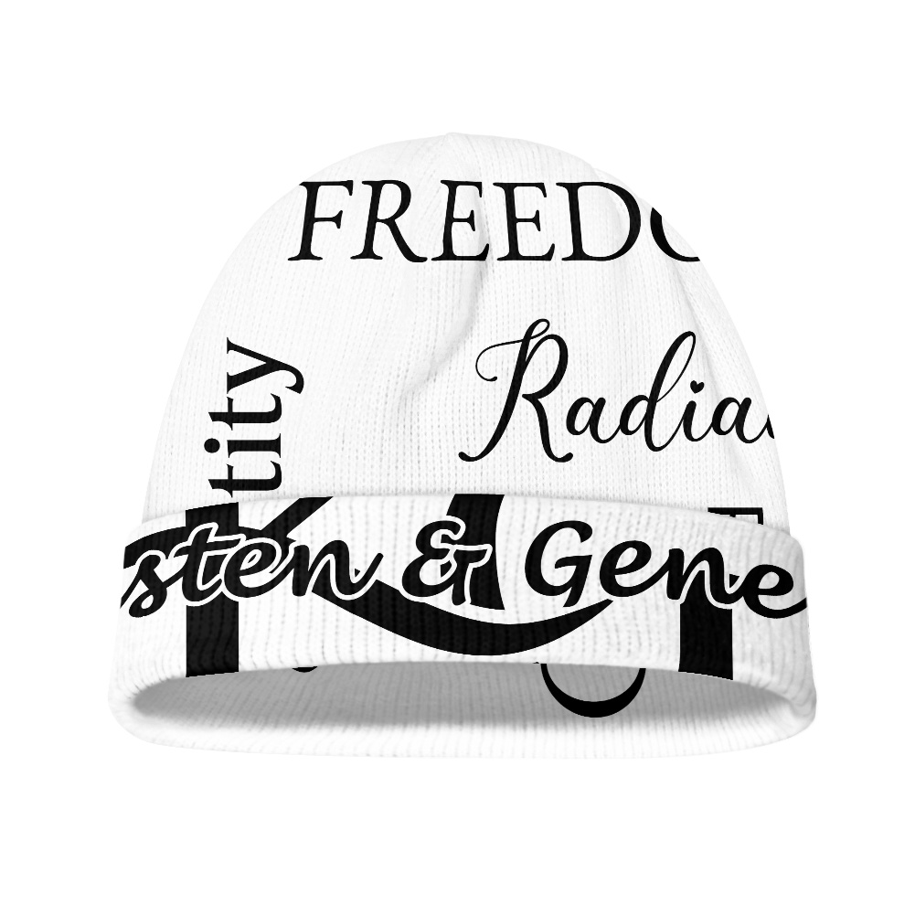 K & G White and Black Jacket and Beanie Grace Set