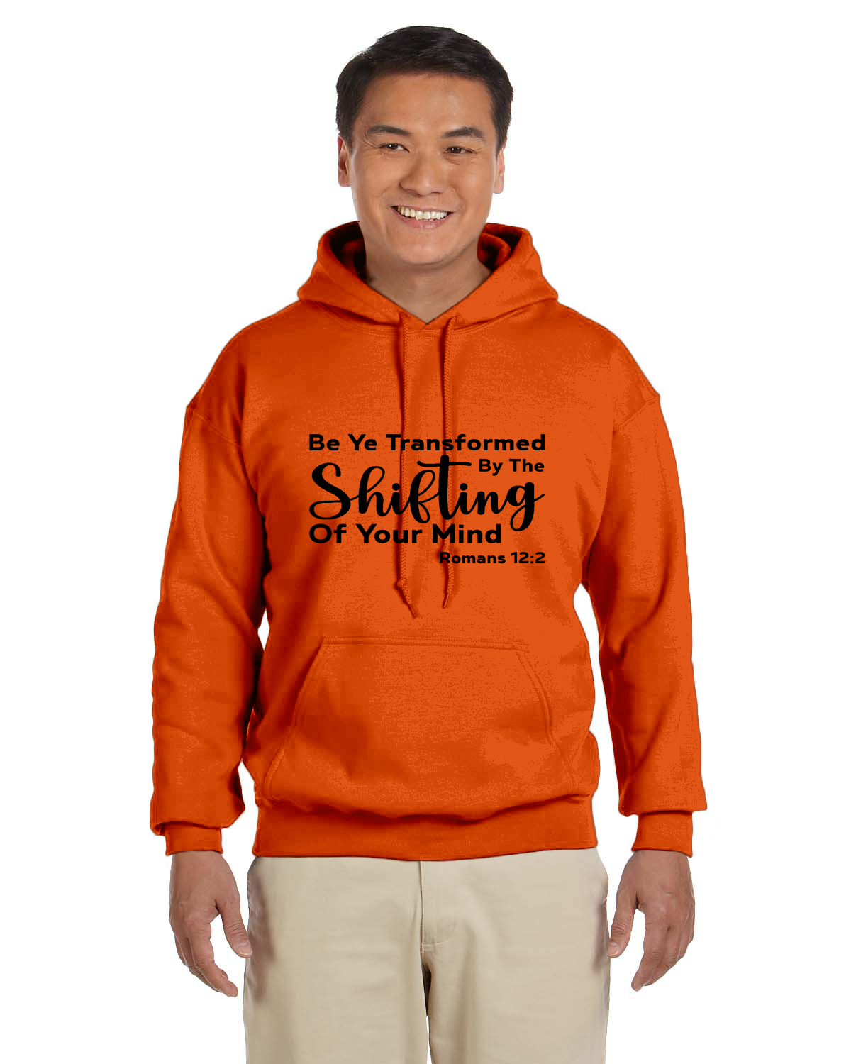 Be Ye Transformed By The Shifting Of Your Mind Adult Heavy Blend 13.3 oz./lin. yd., 50/50 Hood
