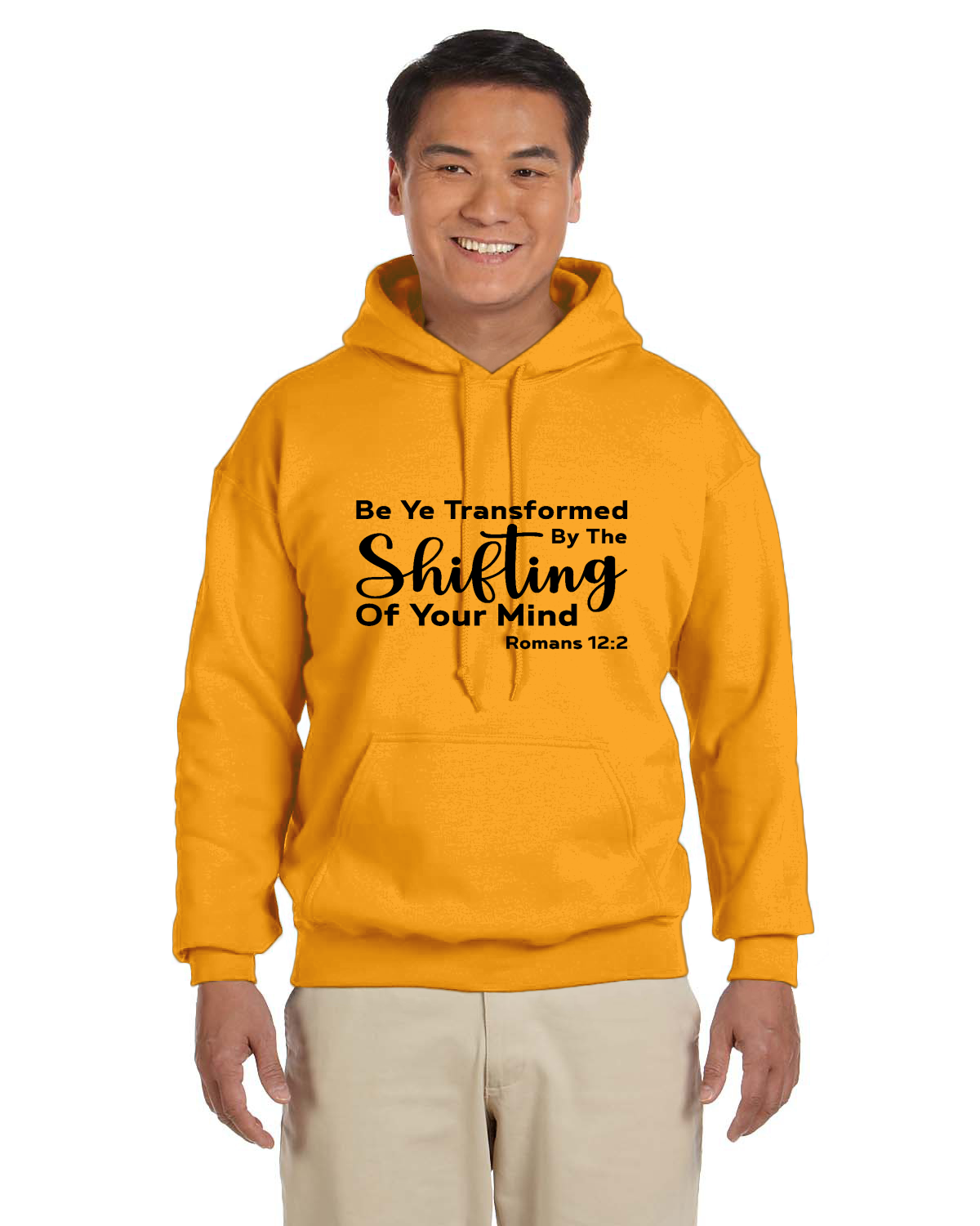 Be Ye Transformed By The Shifting Of Your Mind Adult Heavy Blend 13.3 oz./lin. yd., 50/50 Hood