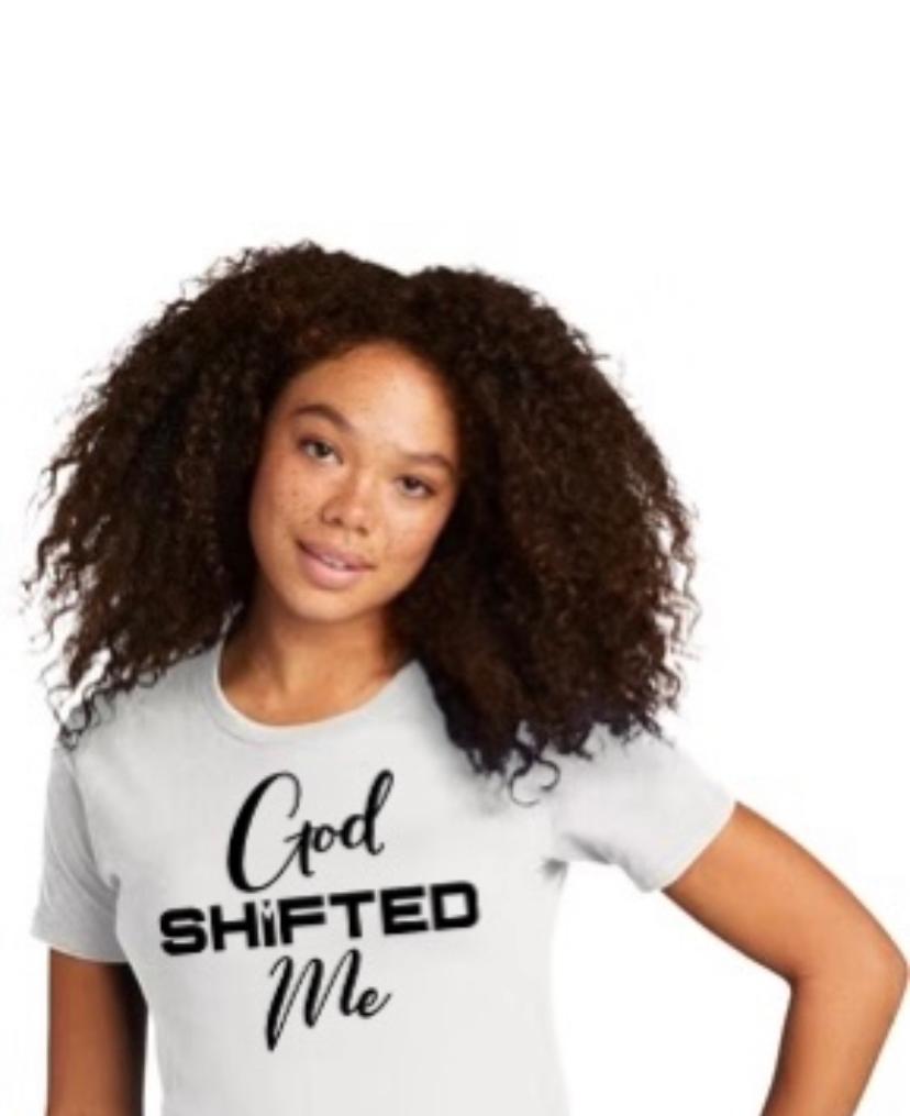 God Shifted Me Ladies' Softstyle Fitted T-Shirt