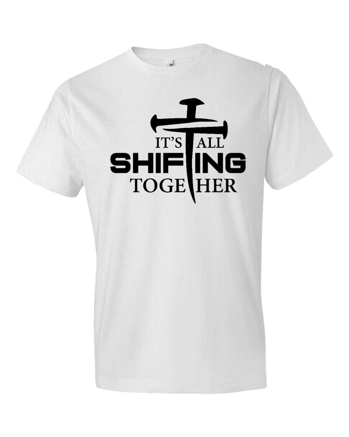 Black print It's All Shifting Together Softstyle® Lightweight T-Shirt
