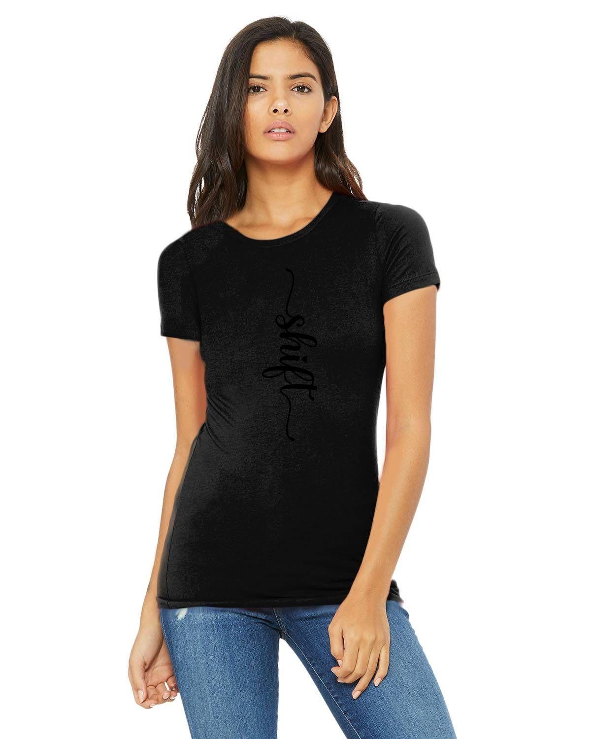Black print Bella + Canvas Ladies' The Favorite T-Shirt | 6004