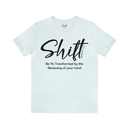 Shift Unisex Short Sleeve Tee black text