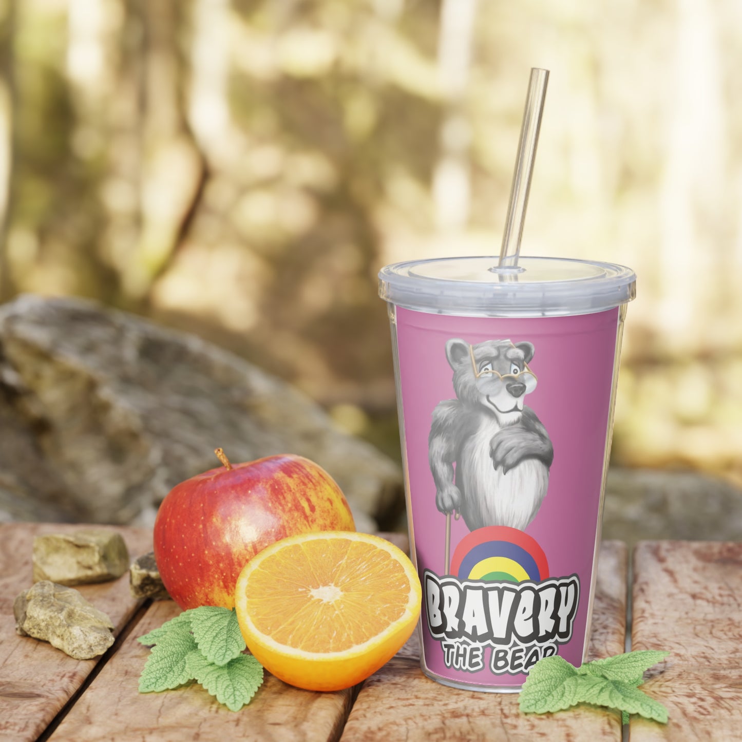 Bravery Plastic Tumbler with Straw
