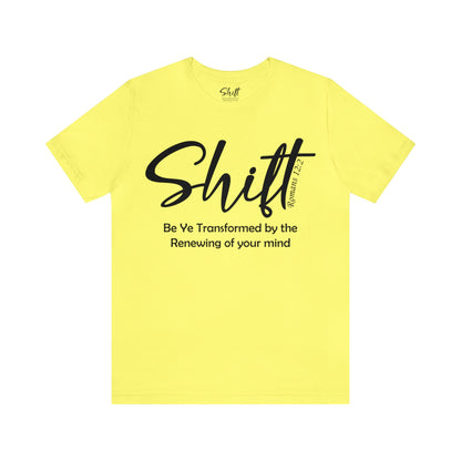 Shift Unisex Short Sleeve Tee black text