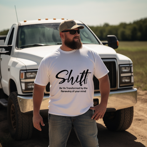 Shift Unisex Short Sleeve Tee black text