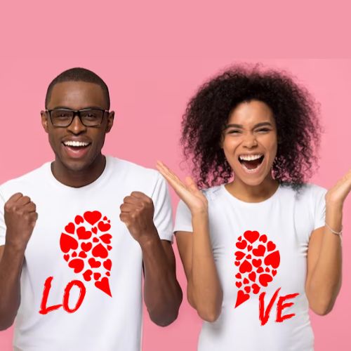 Couples Heart Short Sleeve Tee