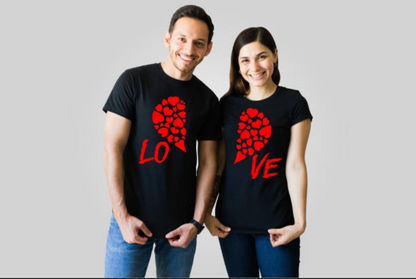 Couples Heart Short Sleeve Tee