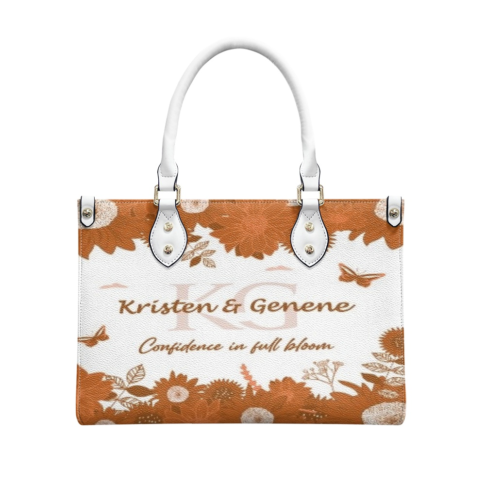 K & G original Burnt Orange and white Floral Bag w/Wallet