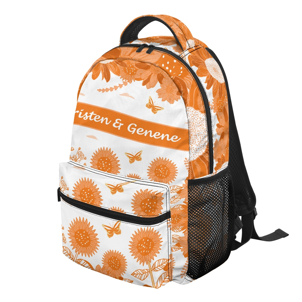 K & G original Bright Orange and white Backpacks