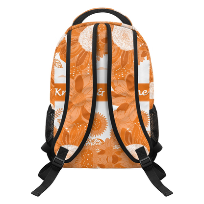 K & G original Bright Orange and white Backpacks