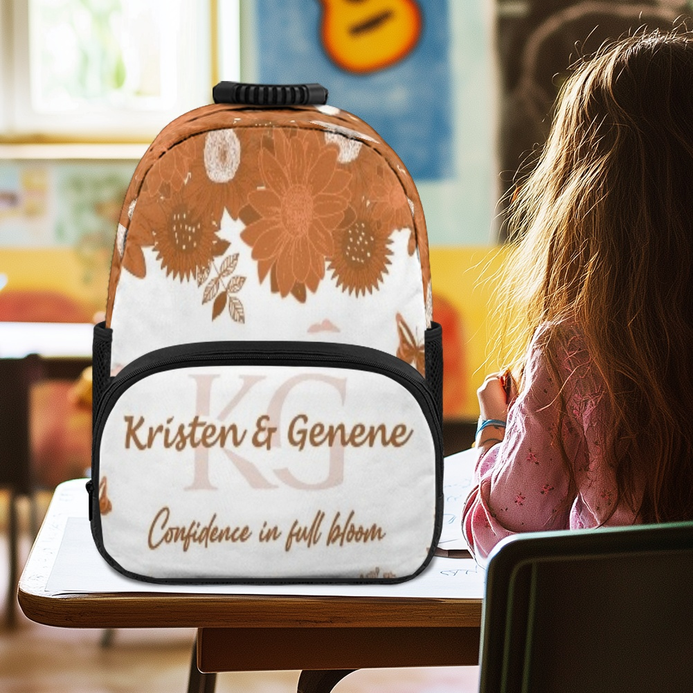 K & G original Burnt Orange and white Backpacks