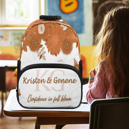 K & G original Burnt Orange and white Backpacks