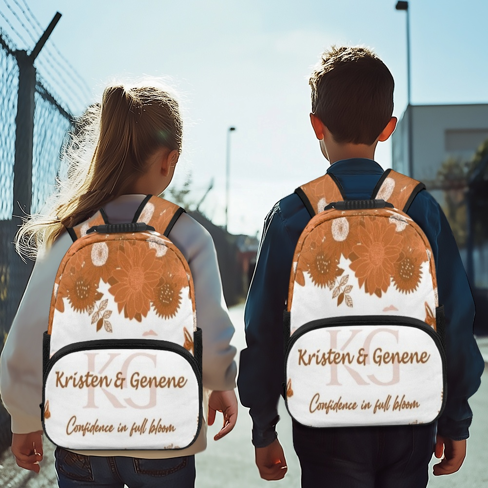 K & G original Burnt Orange and white Backpacks
