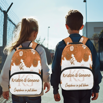 K & G original Burnt Orange and white Backpacks