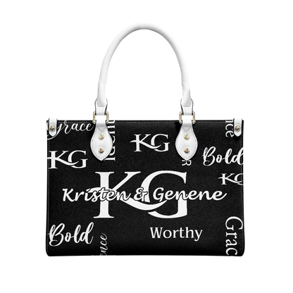 K & G Black/White  Confidence Dress with a Handbag