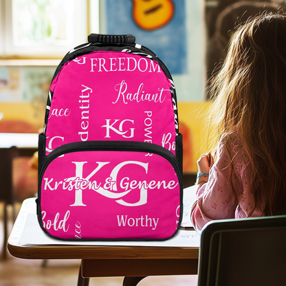Pink and Black Power backpack